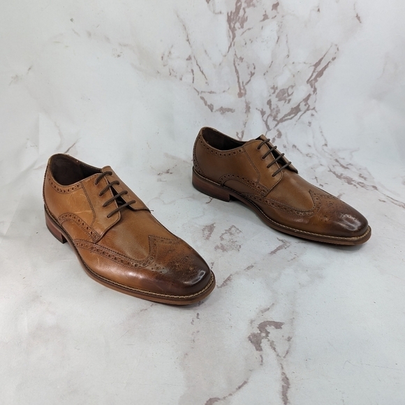 Florsheim Other - Florsheim Castellano Men 8 D Wing Ox Oxford Shoes Saddle Brown Tan Lace Up 14137